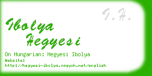 ibolya hegyesi business card